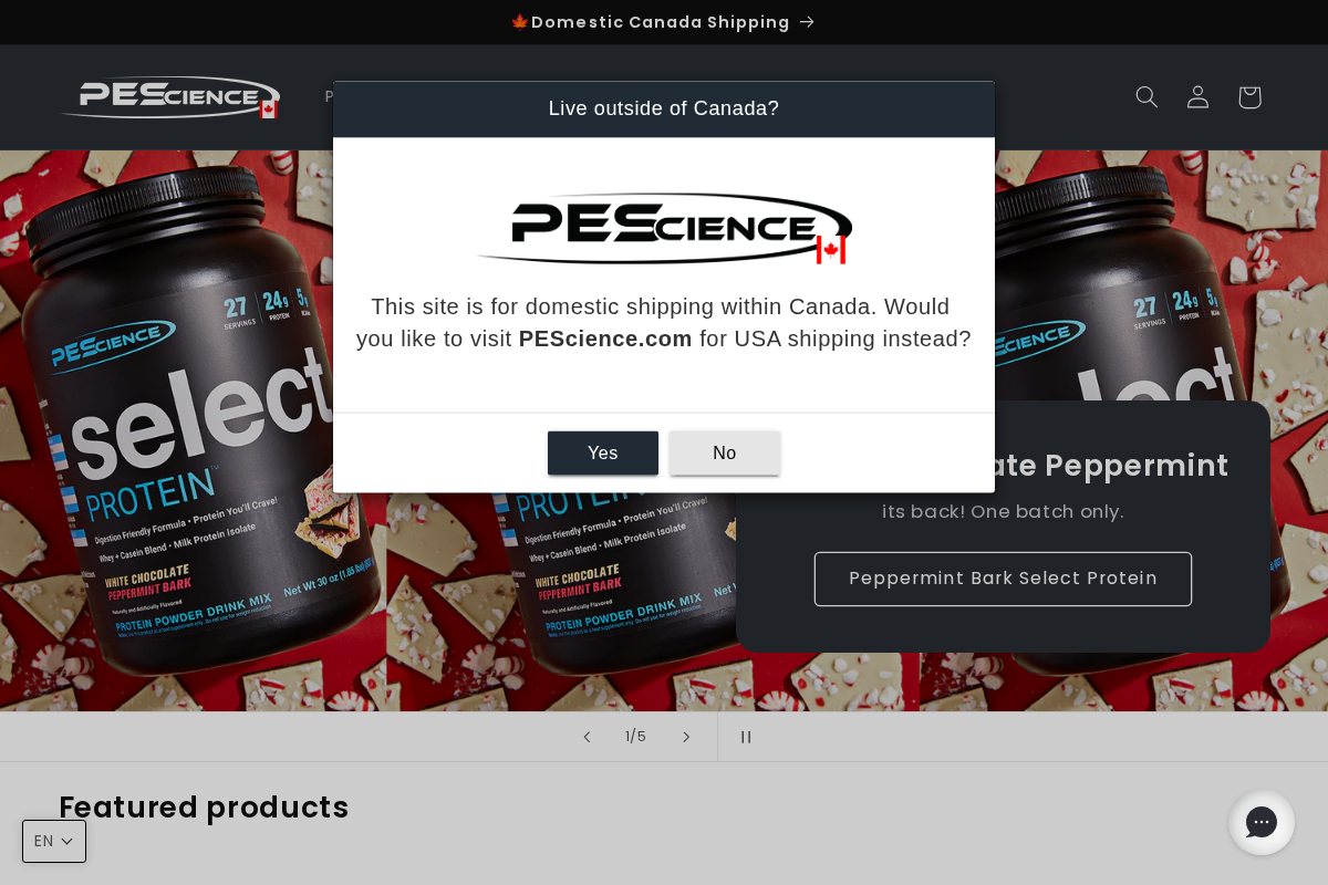 PEScience homepage screenshot