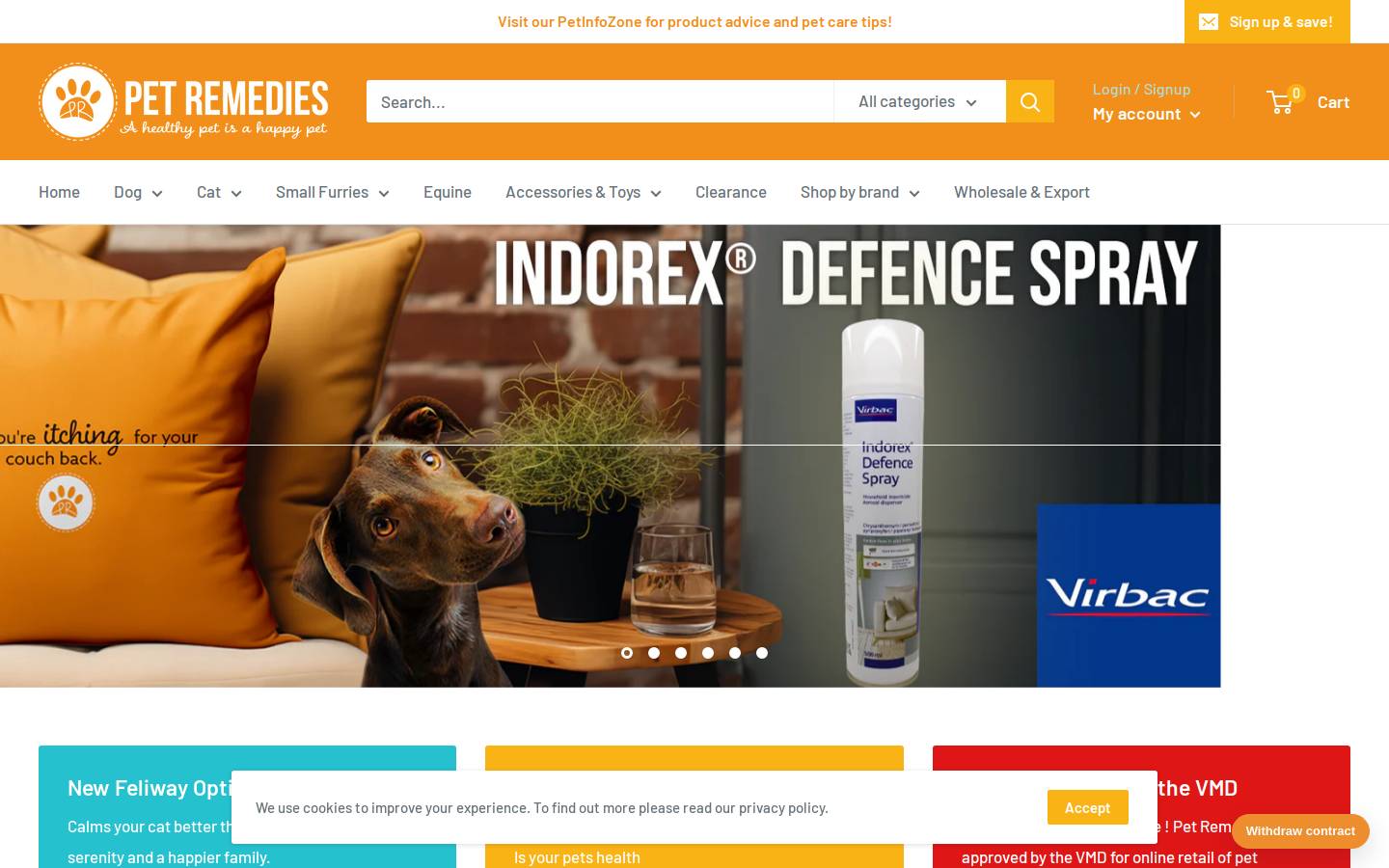 pet-remedies.co.uk homepage screenshot