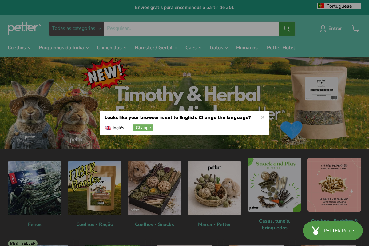 pet-ter.com homepage screenshot