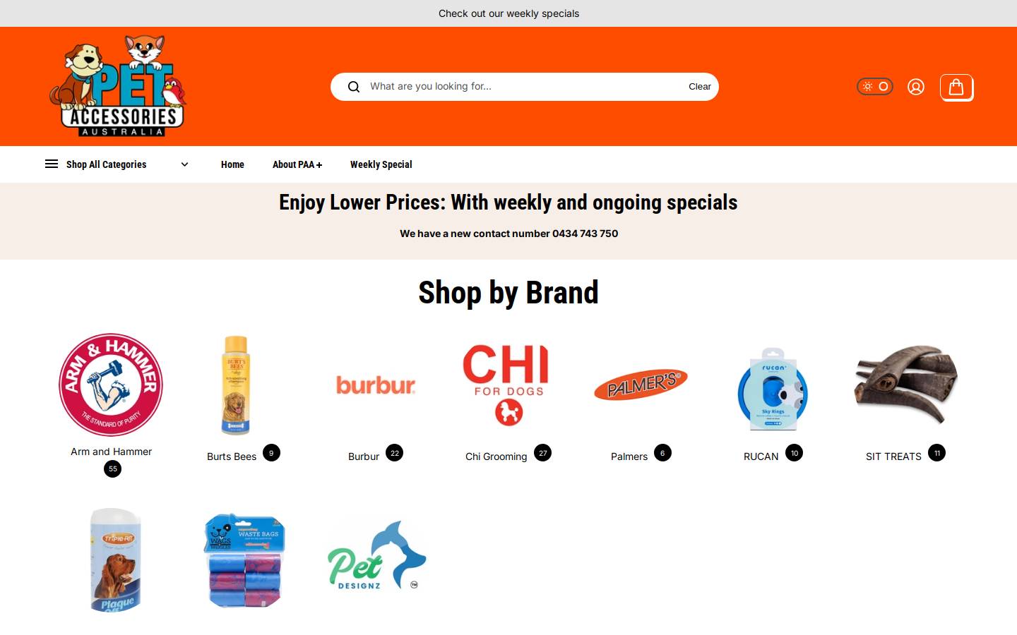 petaccessories.com.au homepage screenshot