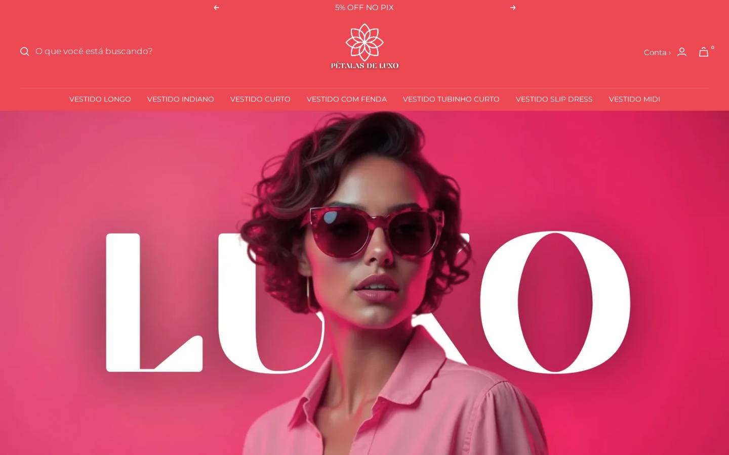 petalasdeluxo.com homepage screenshot