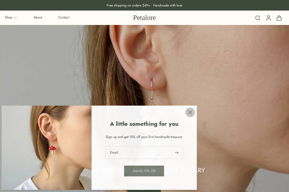 petalore.com homepage screenshot