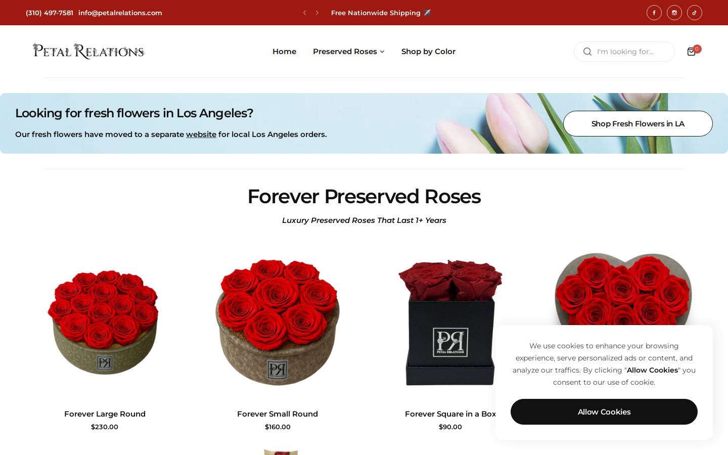 petalrelations.com homepage screenshot