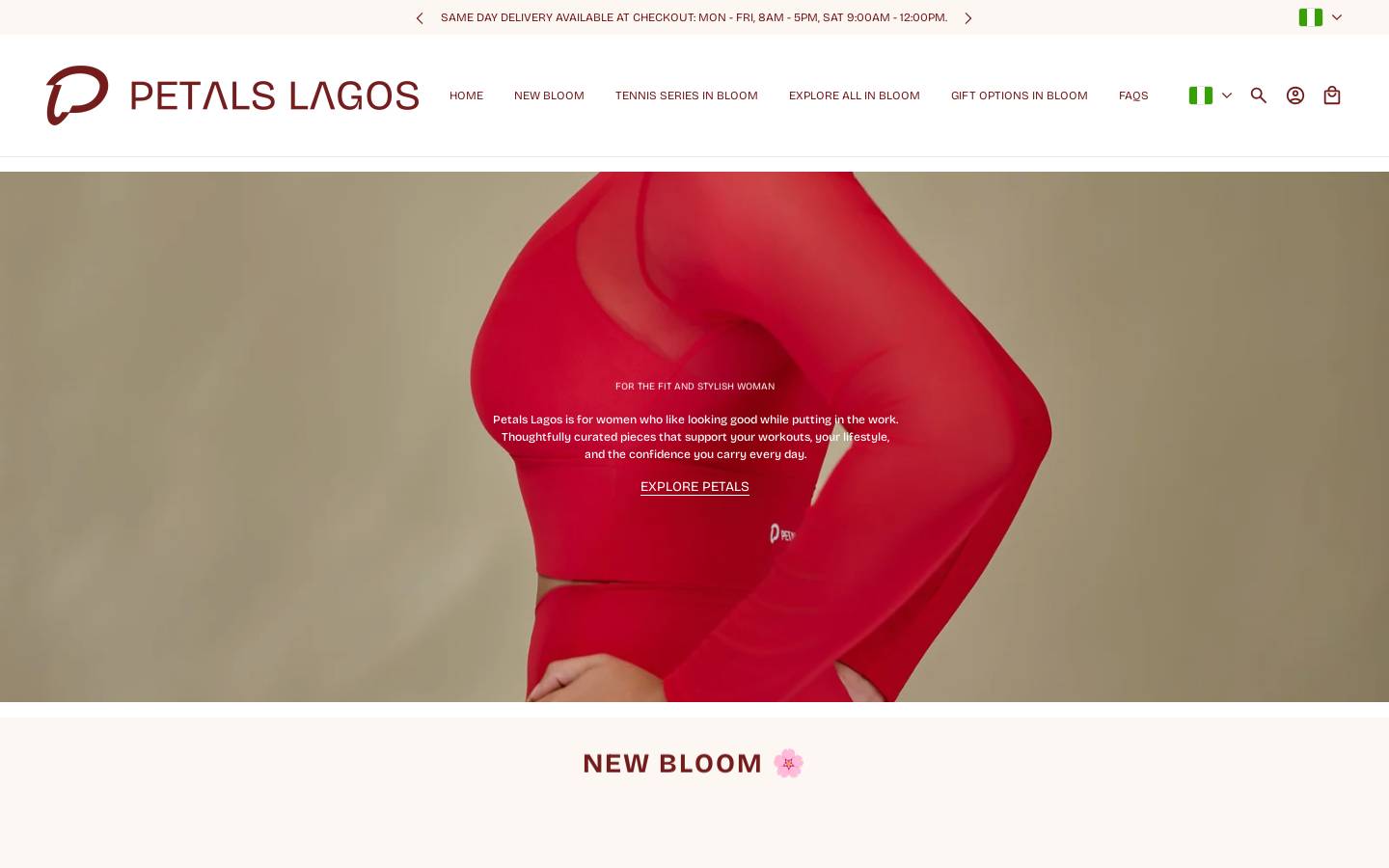 petalslagos.com homepage screenshot