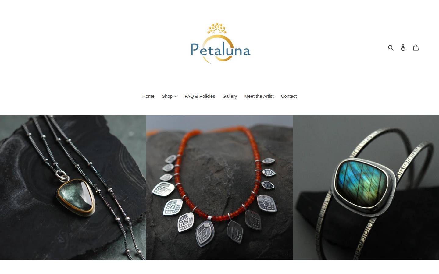 petaluna.net homepage screenshot