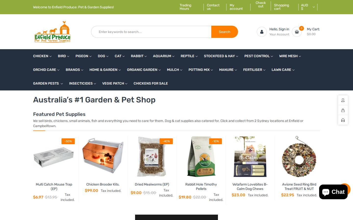 petandgarden.com.au homepage screenshot