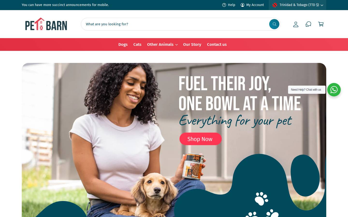 petbarntt.com homepage screenshot