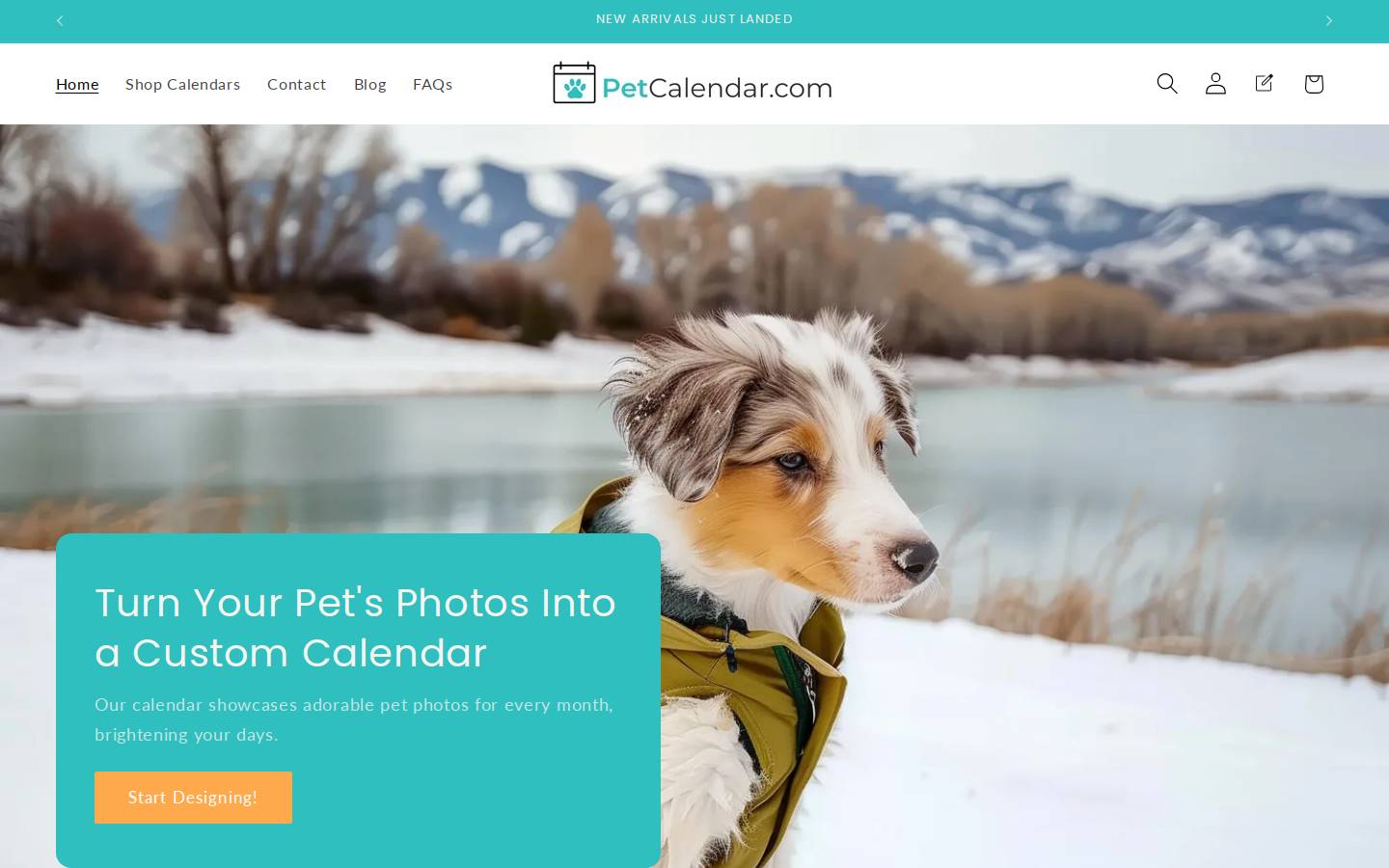 petcalendar.com homepage screenshot