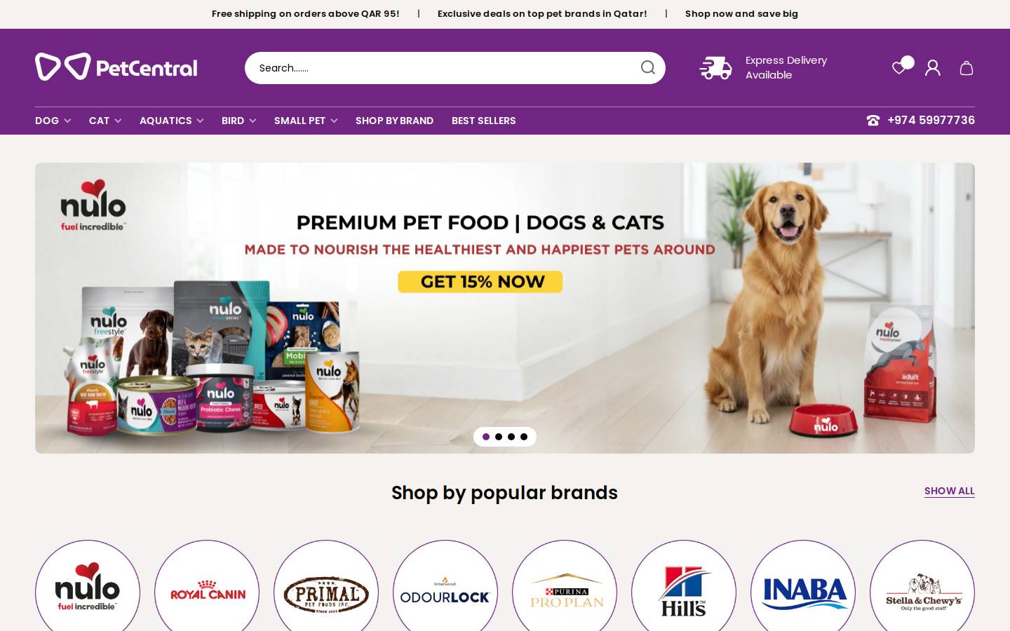 petcentralqatar.com homepage screenshot