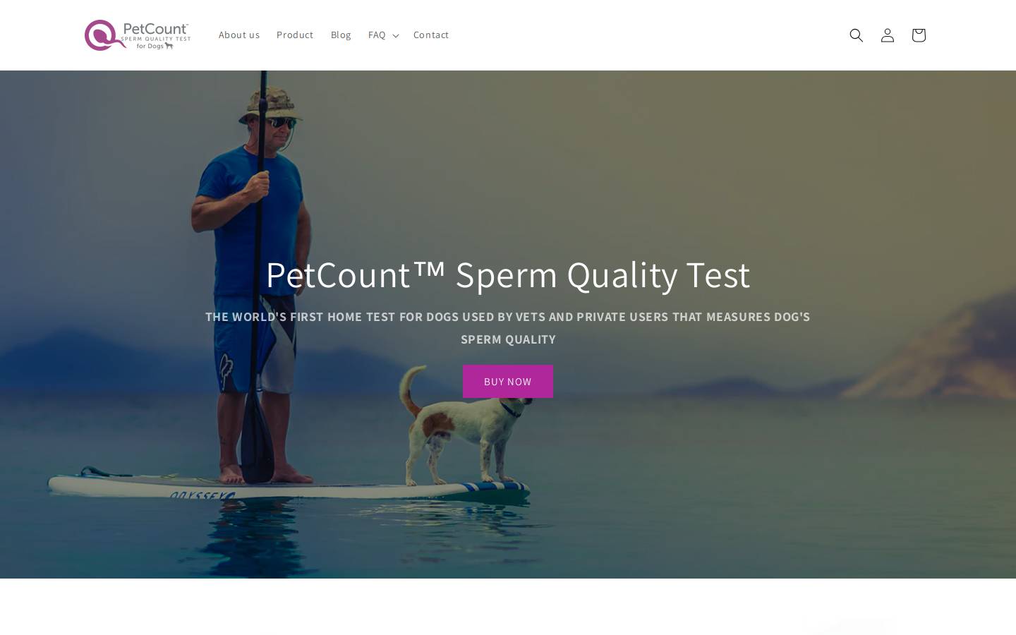 Petcount homepage screenshot