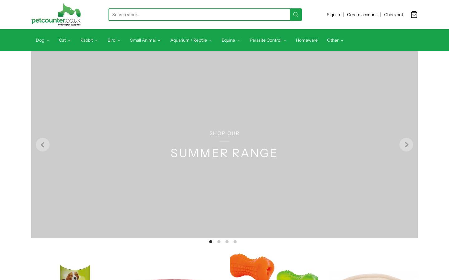 Pet Counter homepage screenshot