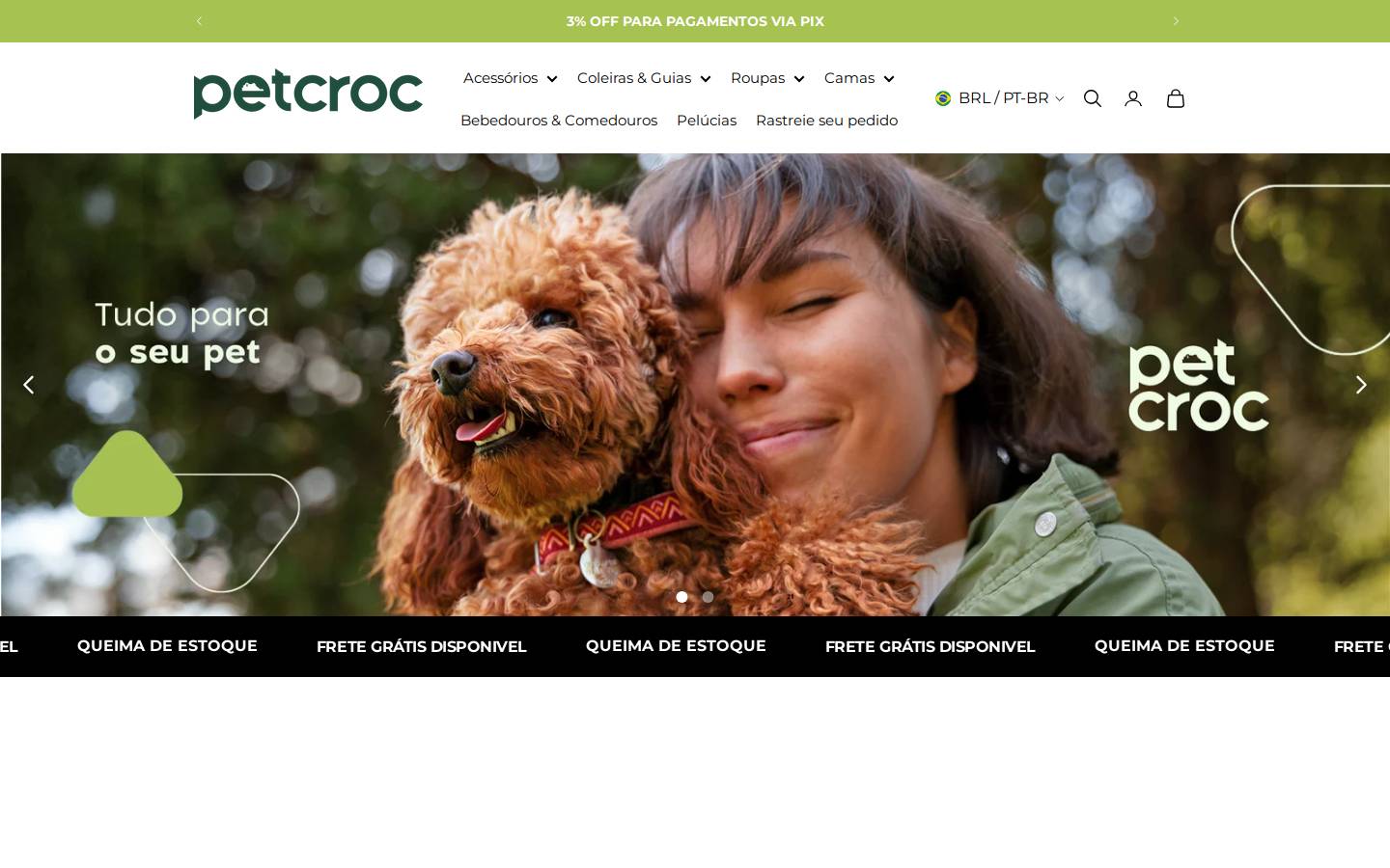 petcroc.com homepage screenshot