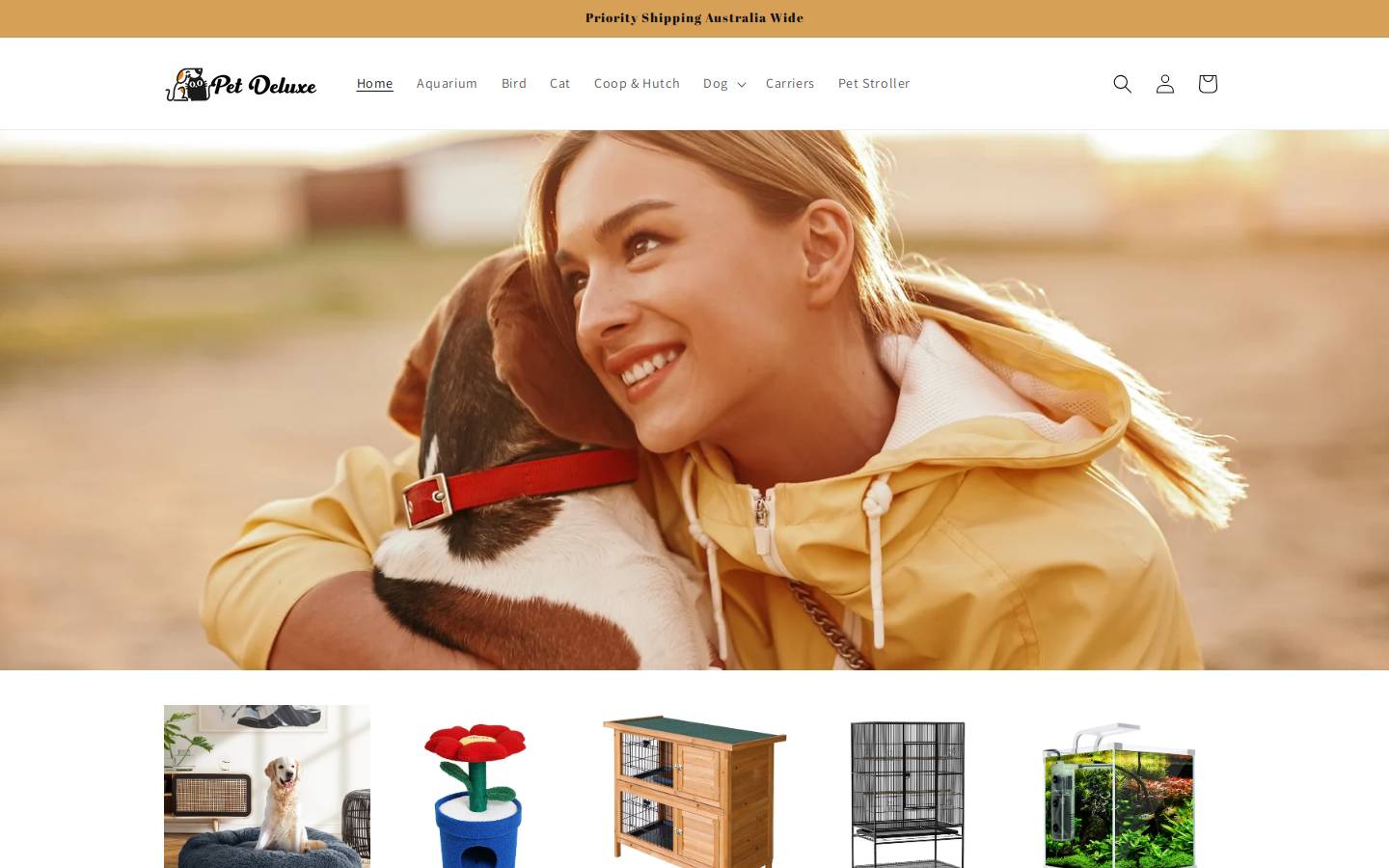 petdeluxe.com.au homepage screenshot
