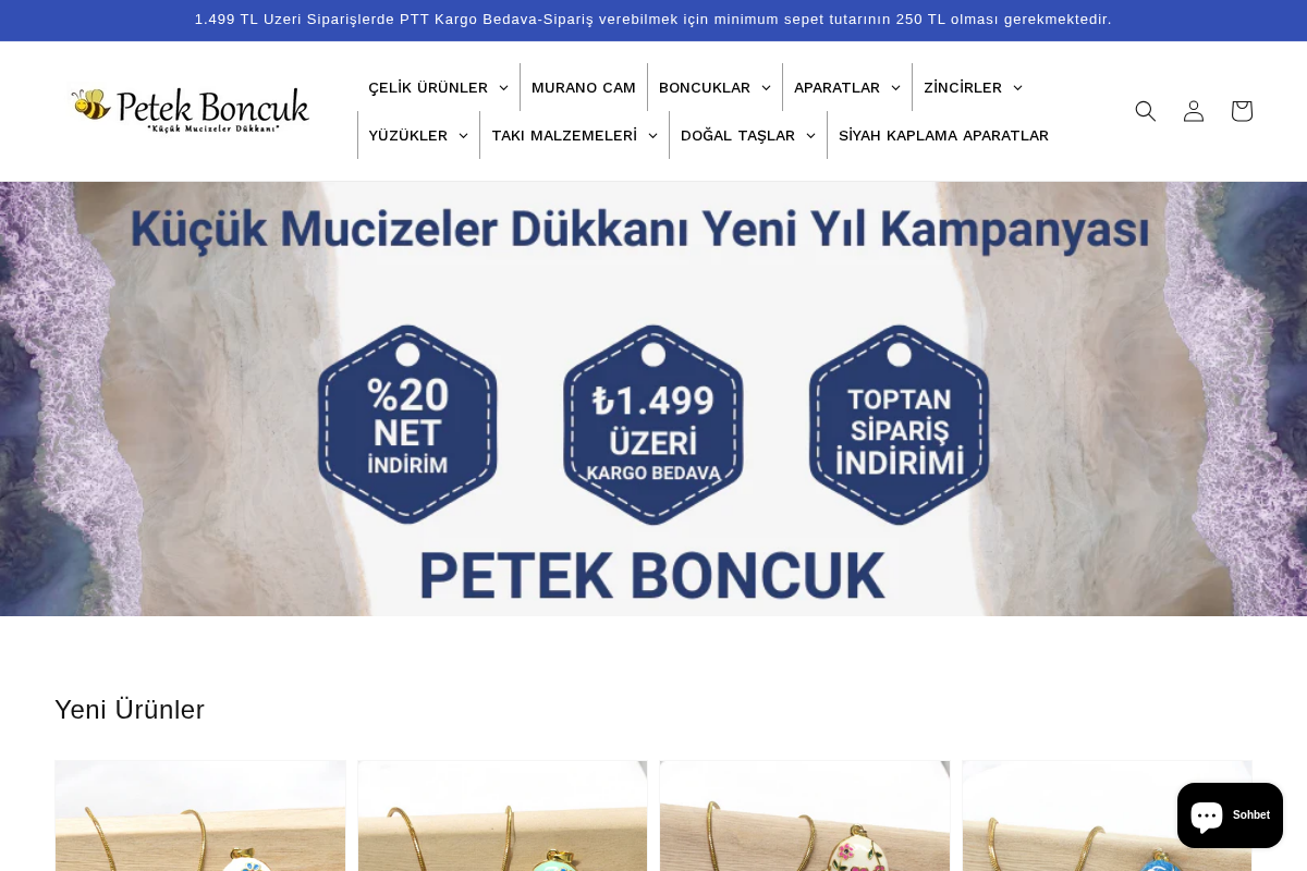 PetekBoncuk homepage screenshot