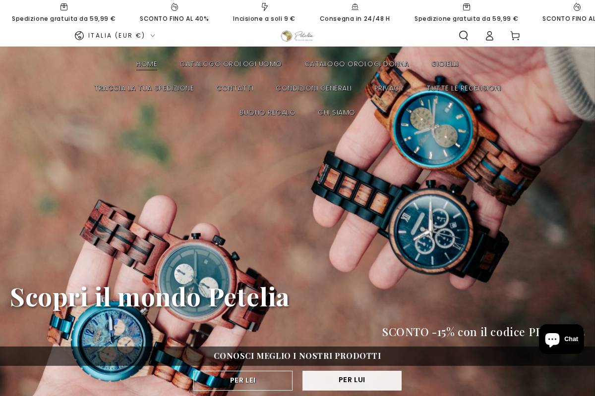 Peteliashop homepage screenshot