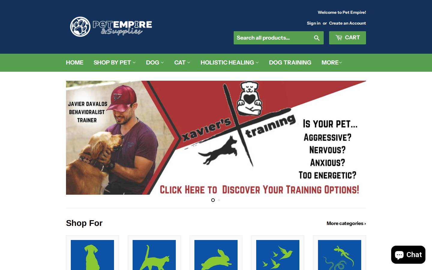 petempiresupplies.com homepage screenshot