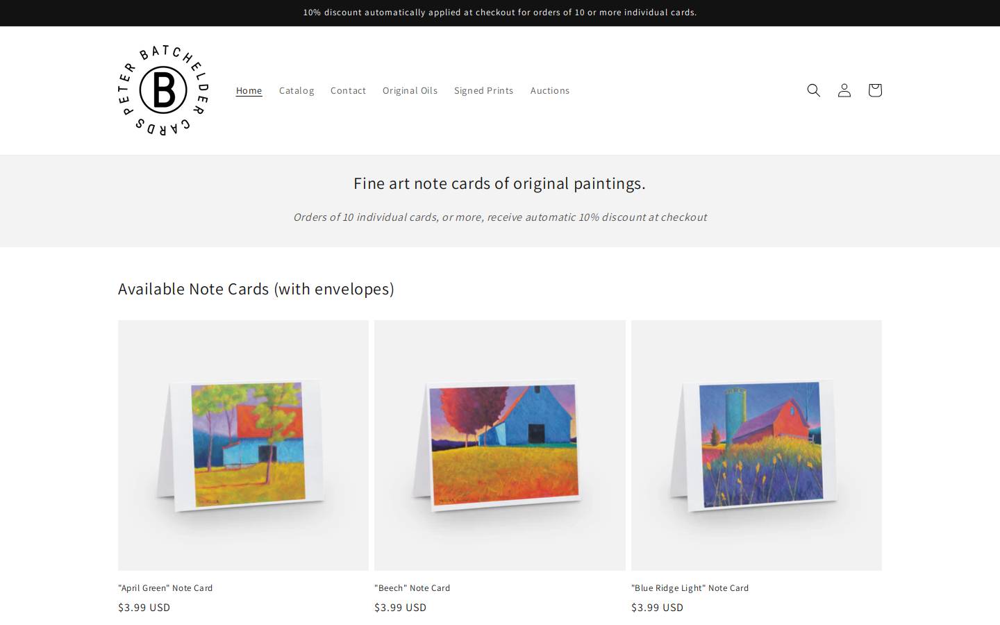 peterbatcheldercards.com homepage screenshot