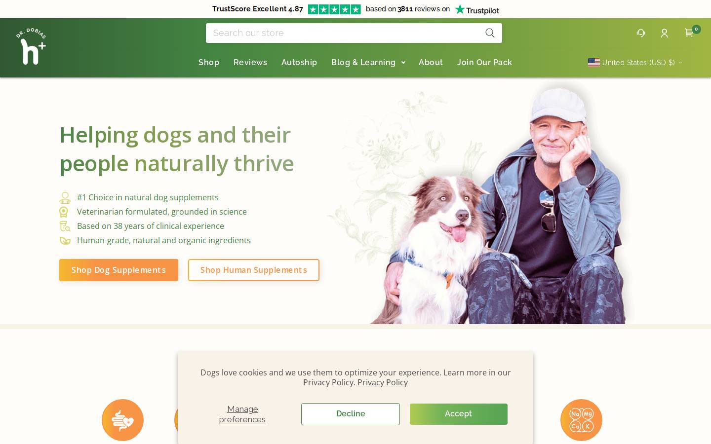 Dr. Dobias International homepage screenshot