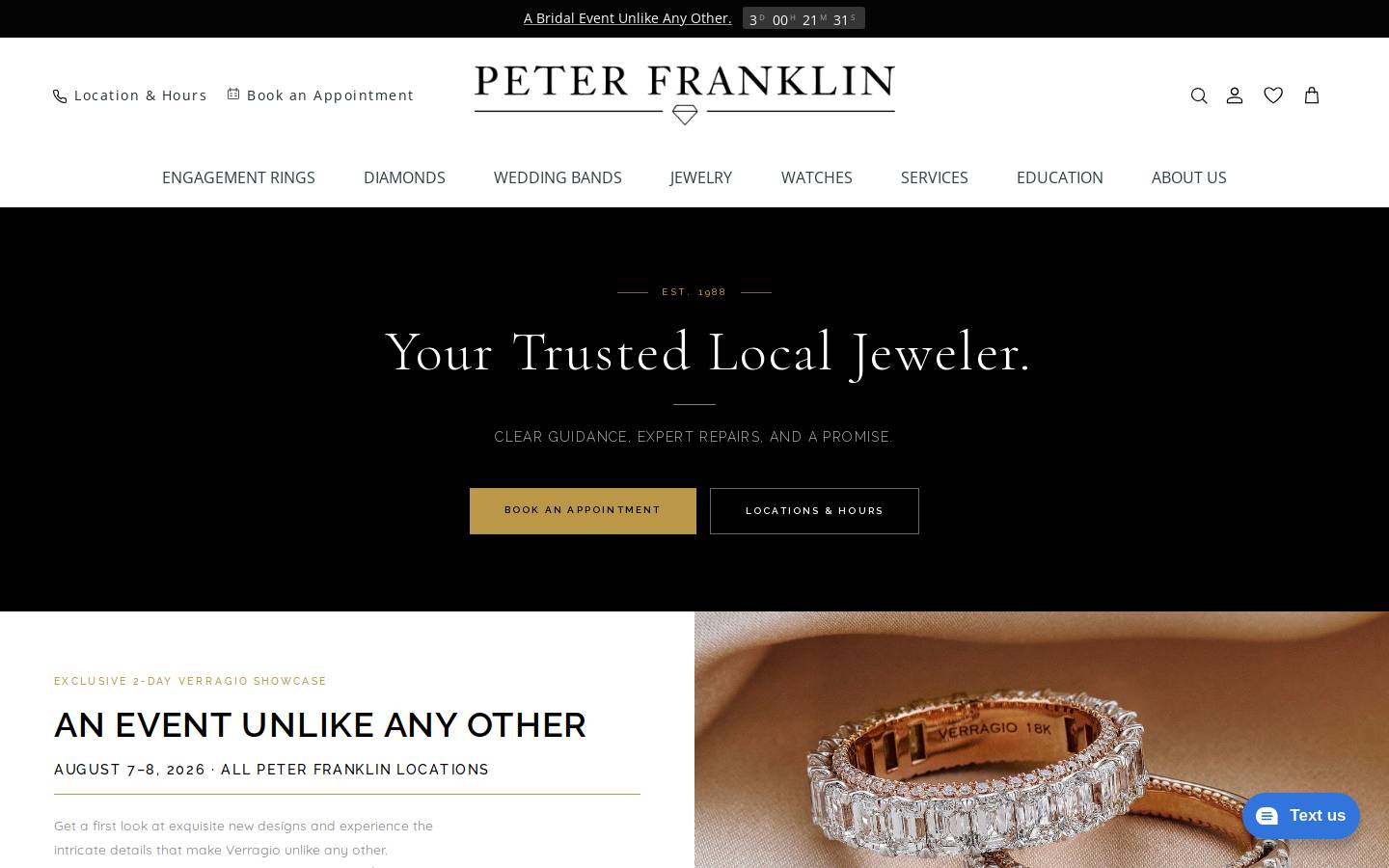 peterfranklin.com homepage screenshot