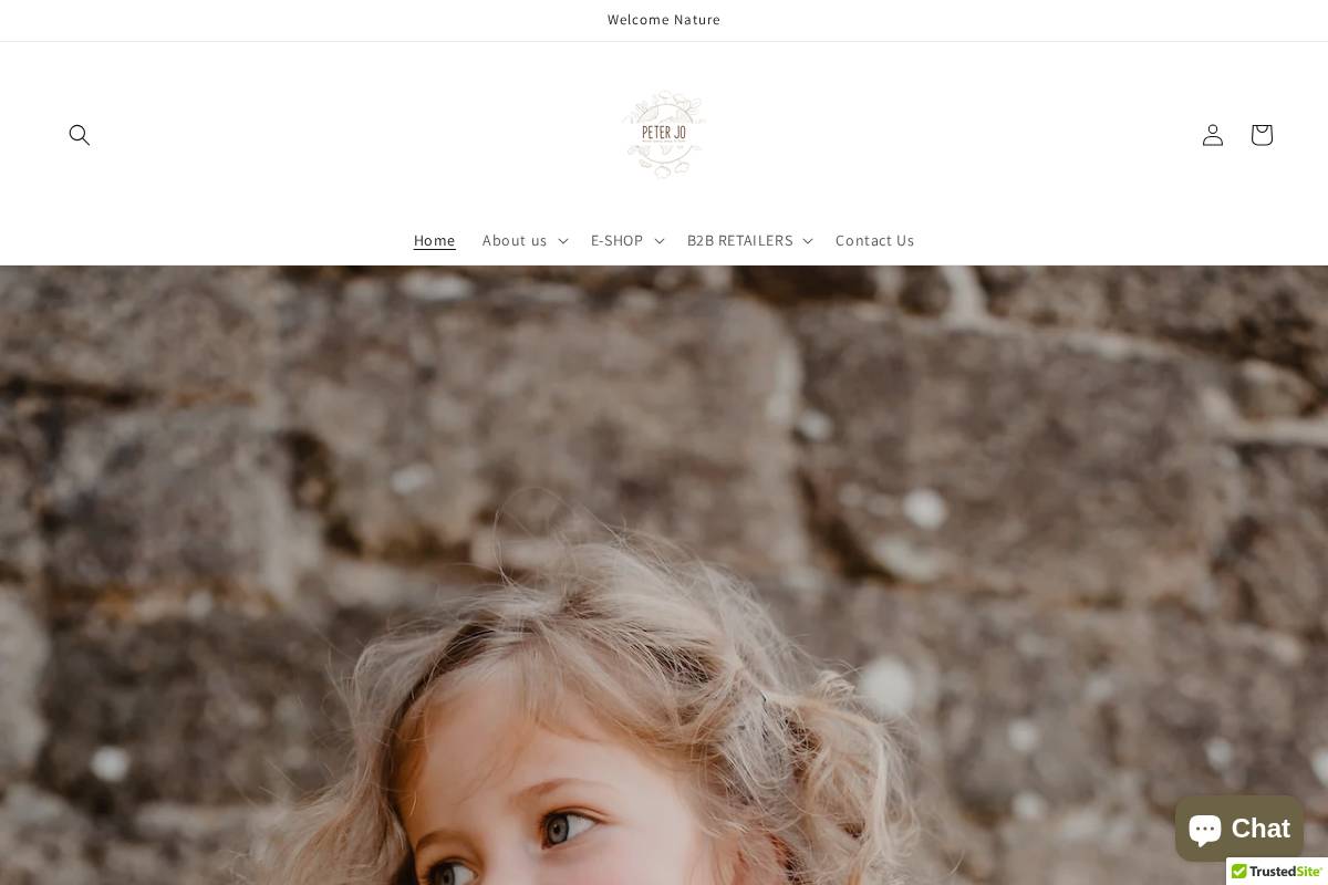 Peter Jo Kids homepage screenshot