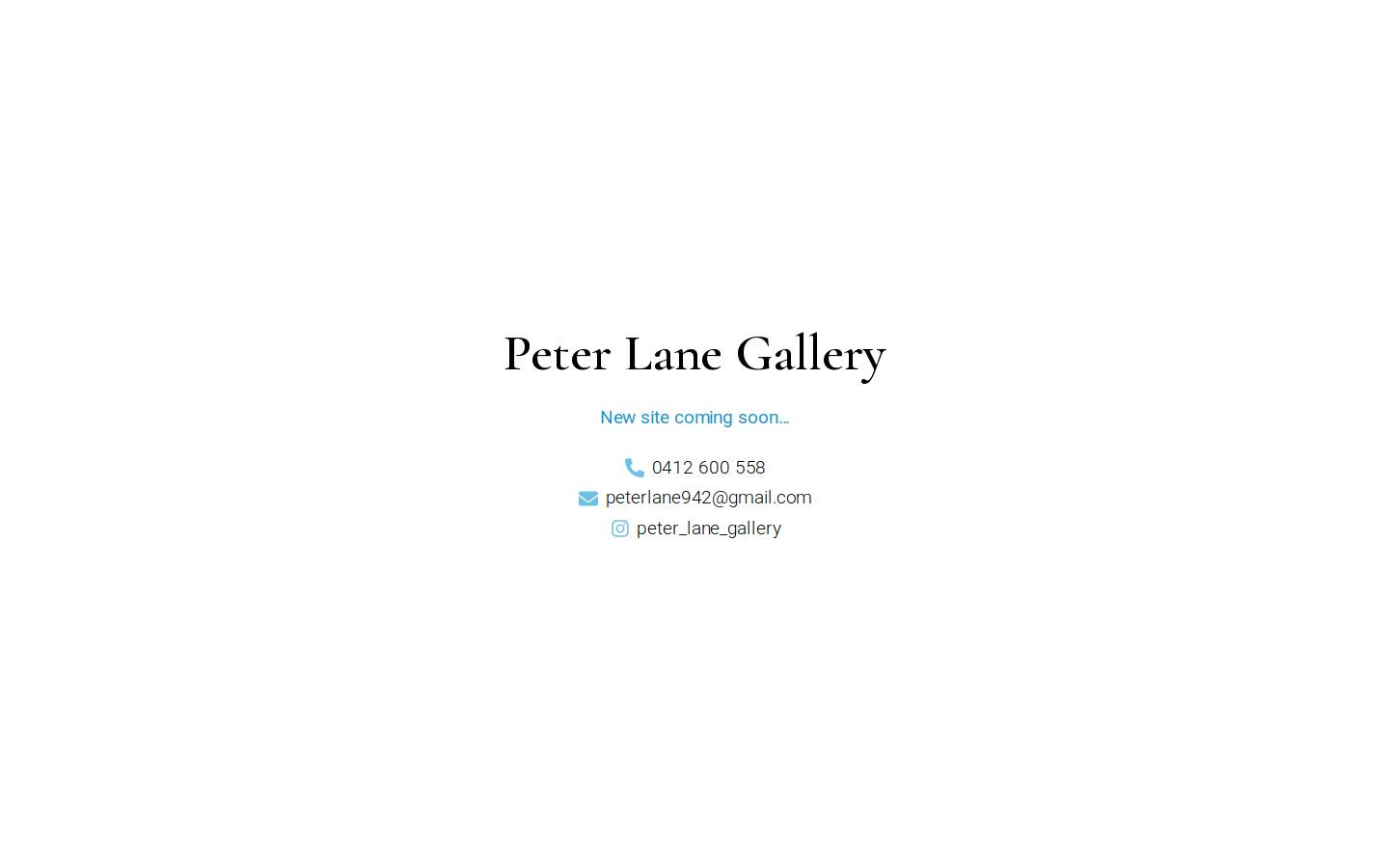 peterlanegallery.com homepage screenshot