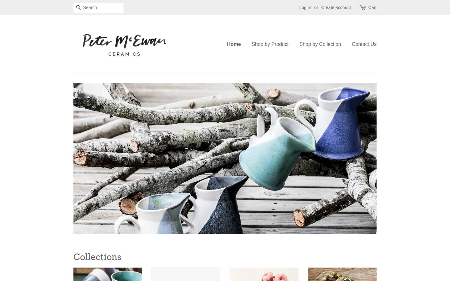petermcewanceramics.com.au homepage screenshot