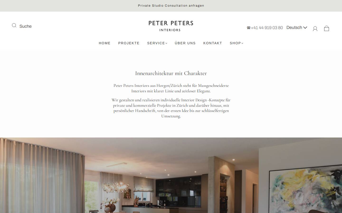 peterpeters.ch homepage screenshot