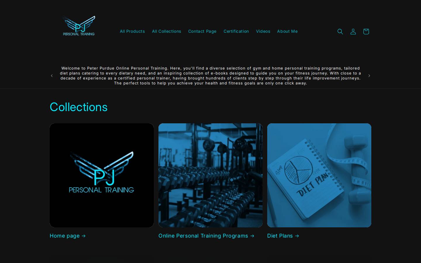 peterpurduept.com homepage screenshot