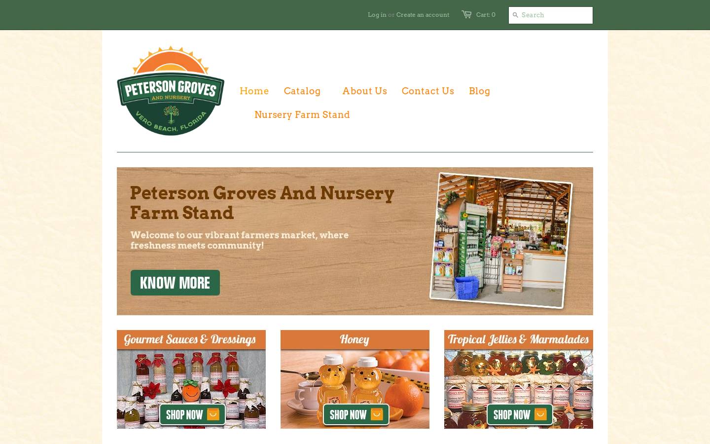 petersongroves.com homepage screenshot