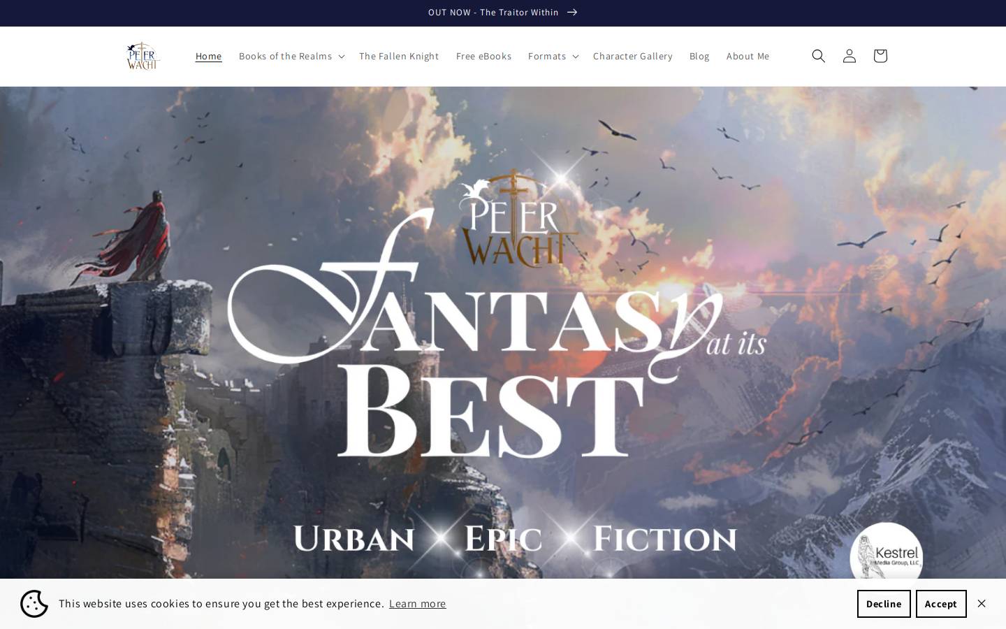 peterwachtbooks.com homepage screenshot