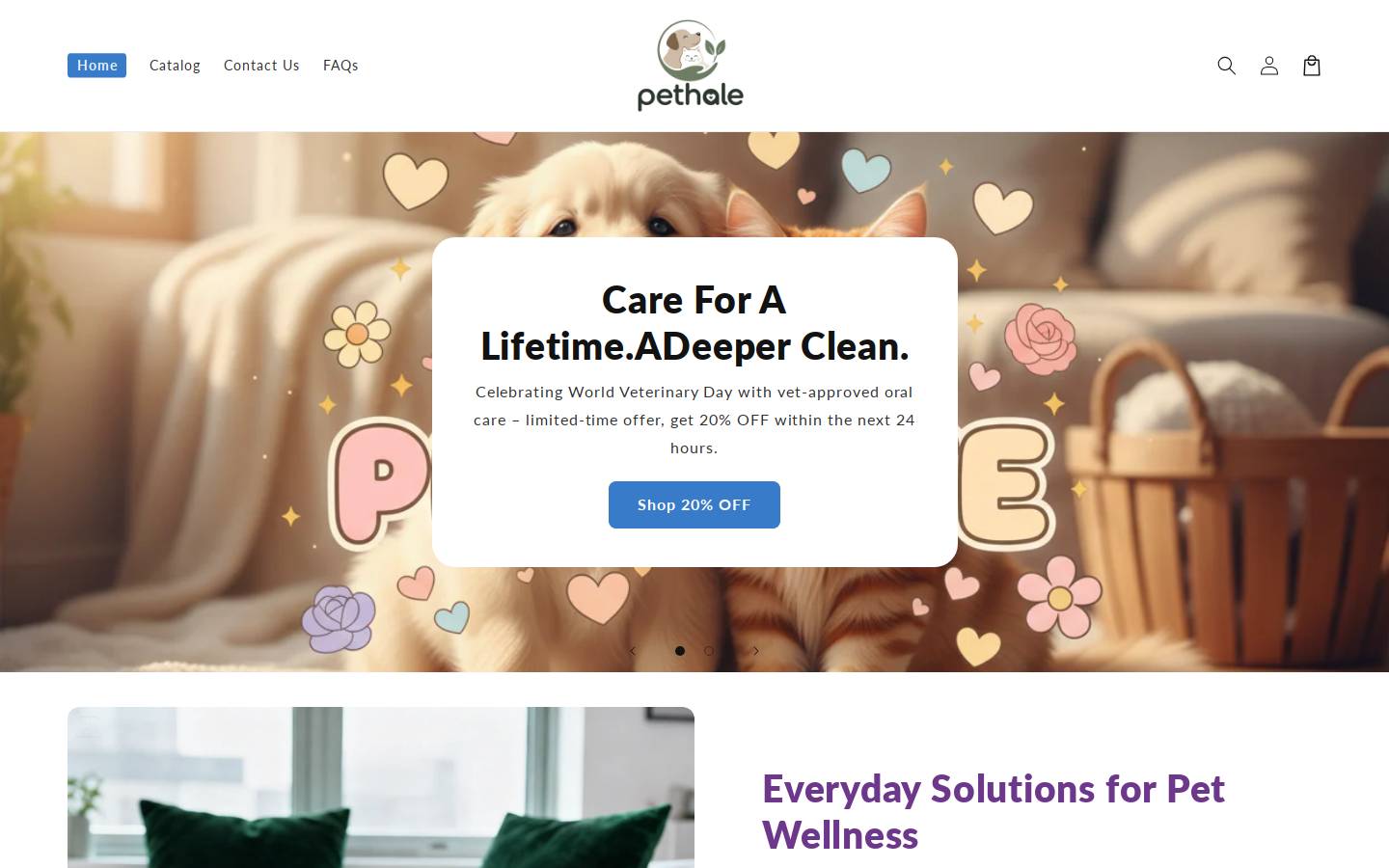 pethale.com homepage screenshot