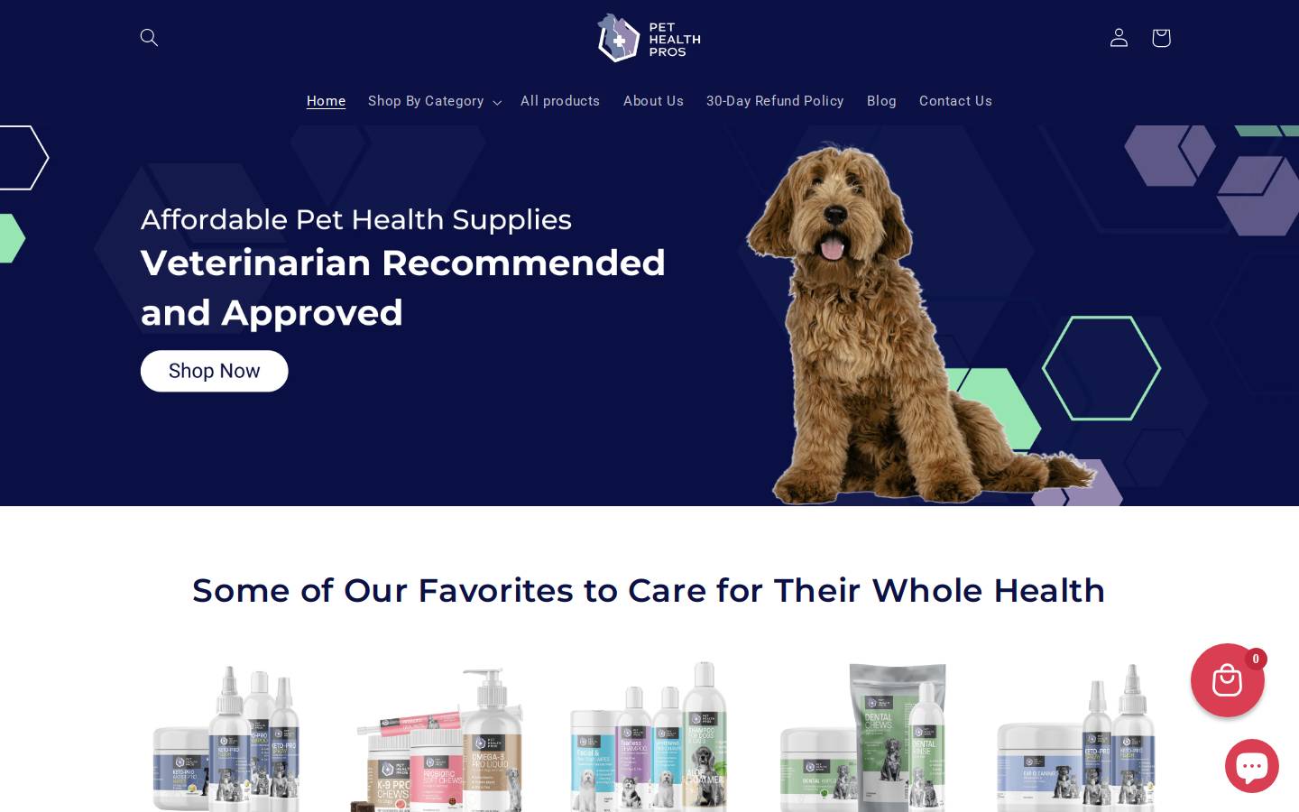 pethealthpros.com homepage screenshot
