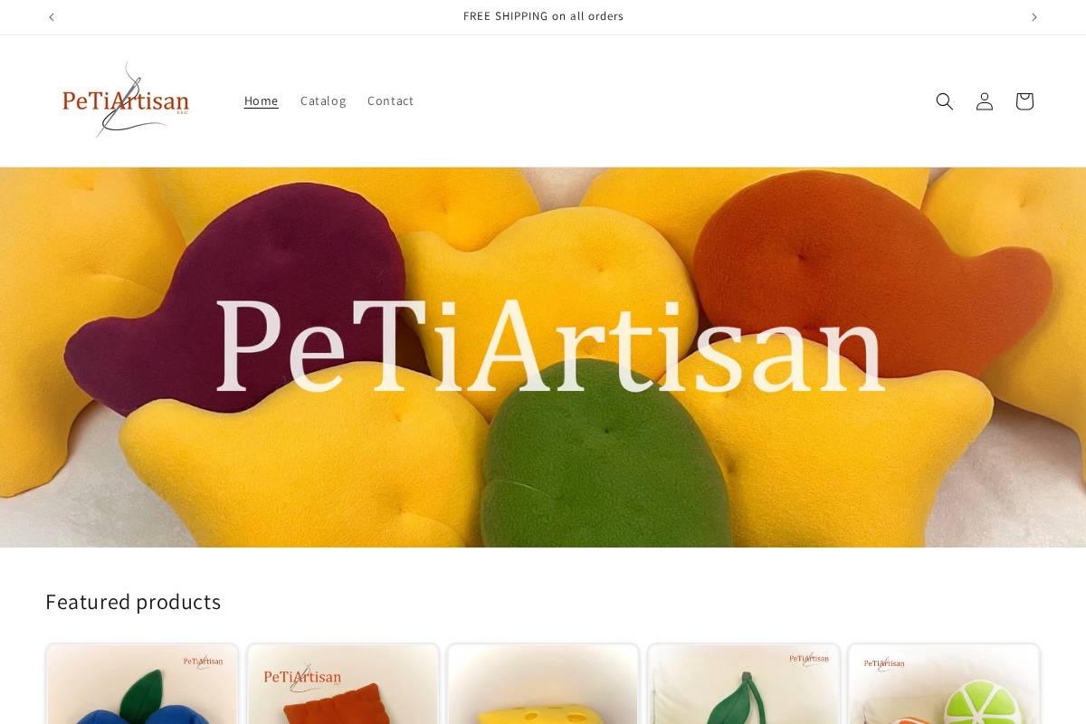 petiartisan.com homepage screenshot