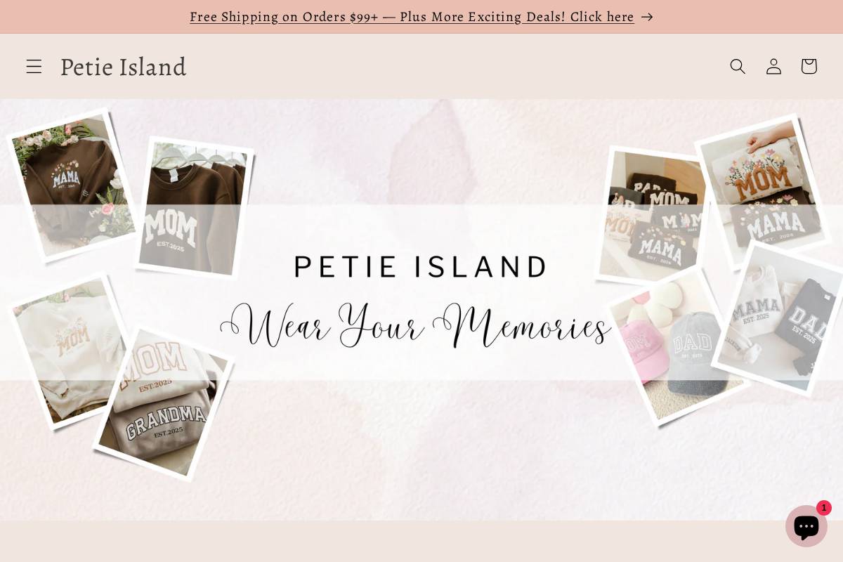 petieisland.com homepage screenshot