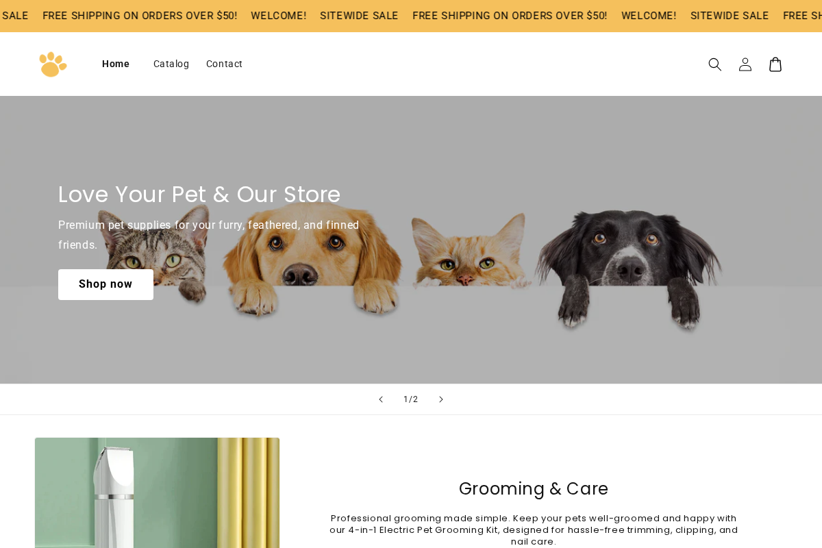 My Store homepage screenshot