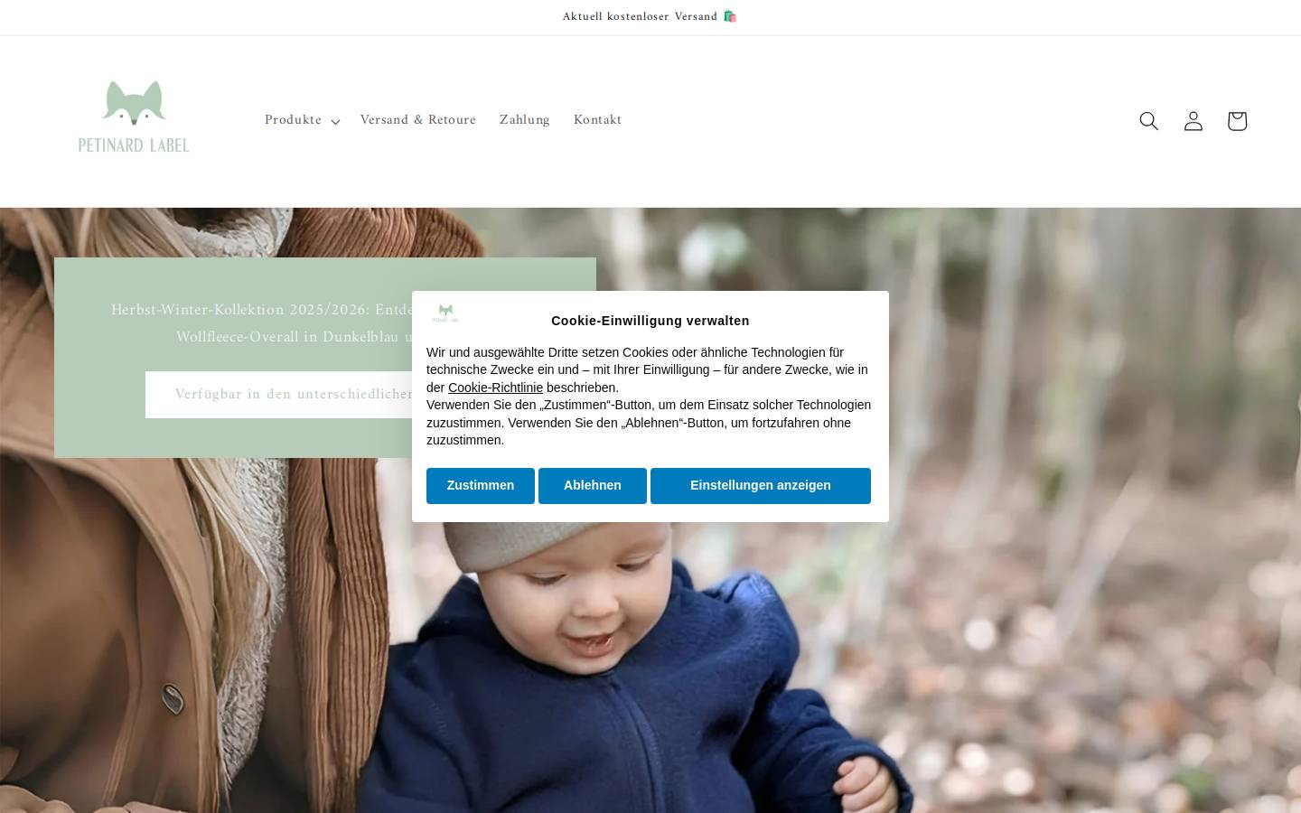 petinardlabel.de homepage screenshot