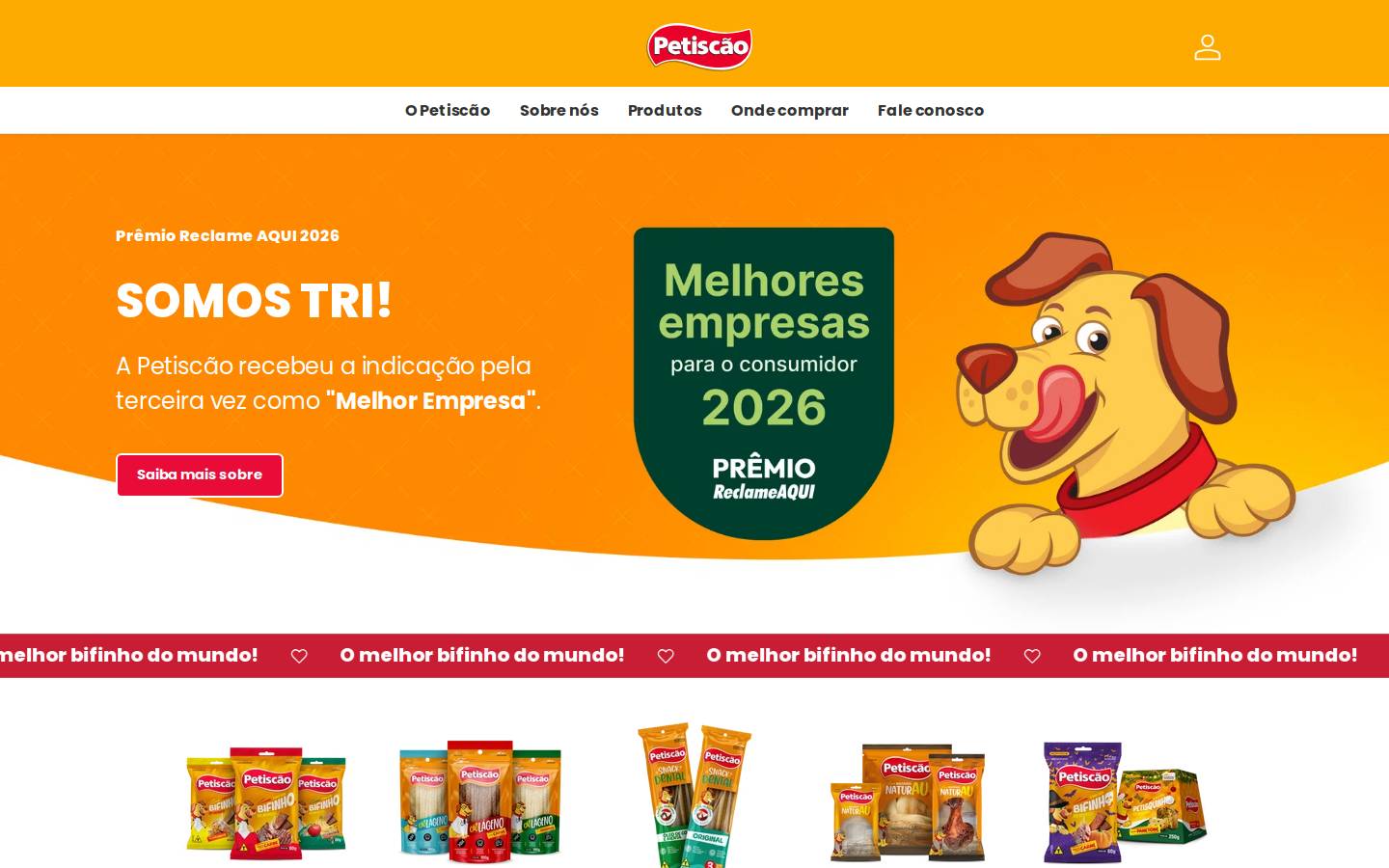petiscao.com.br homepage screenshot