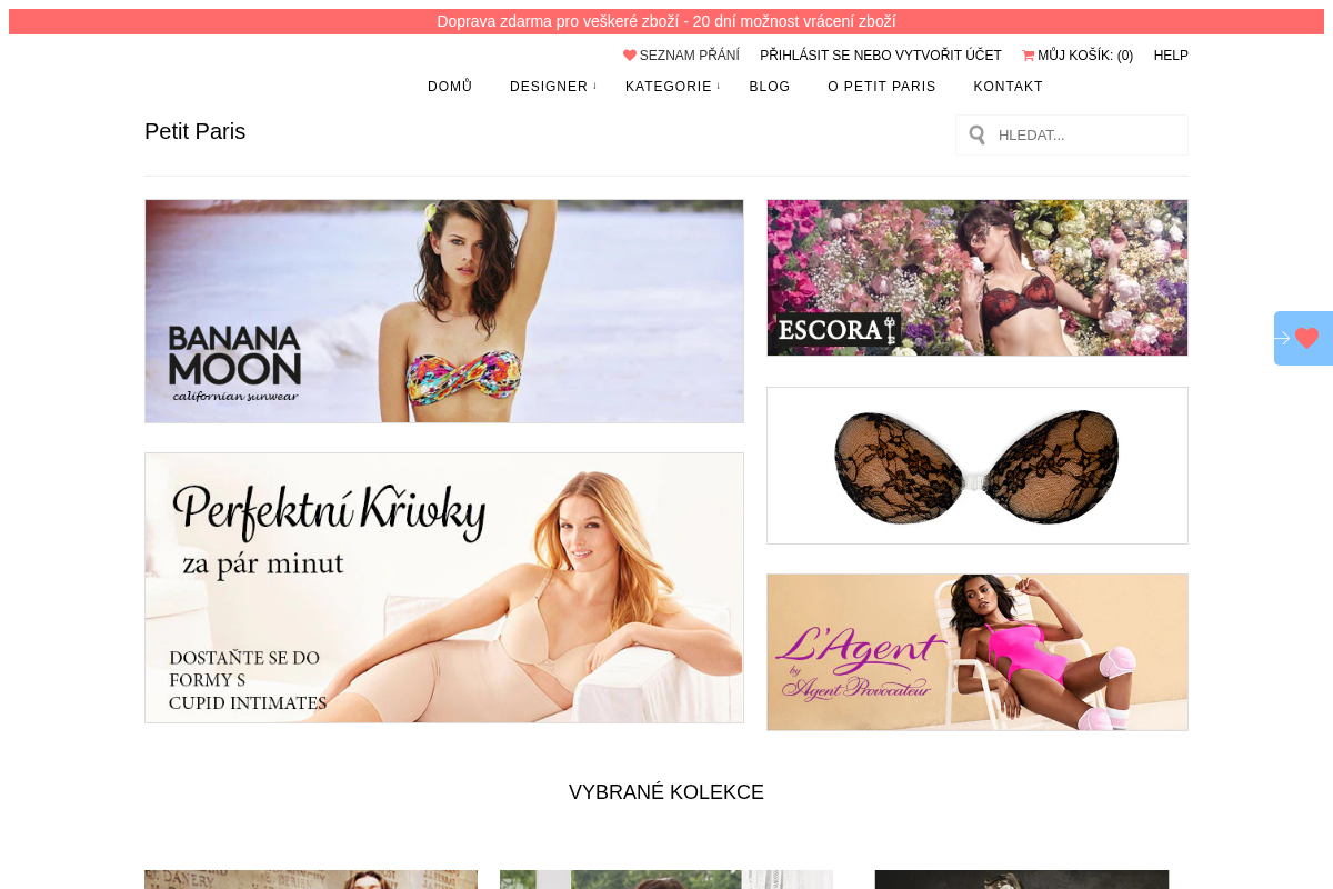 Petit Paris homepage screenshot