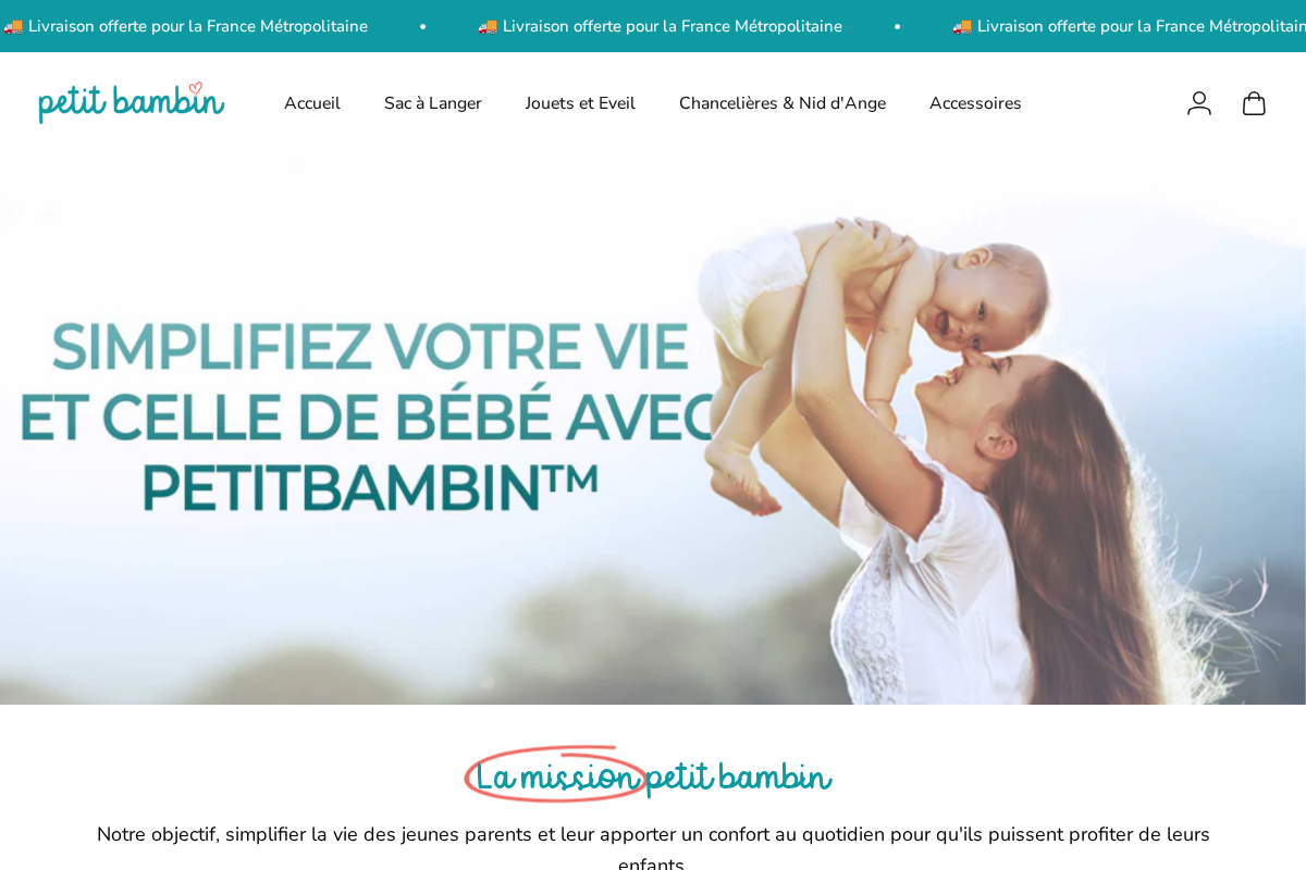 Petit Bambin homepage screenshot
