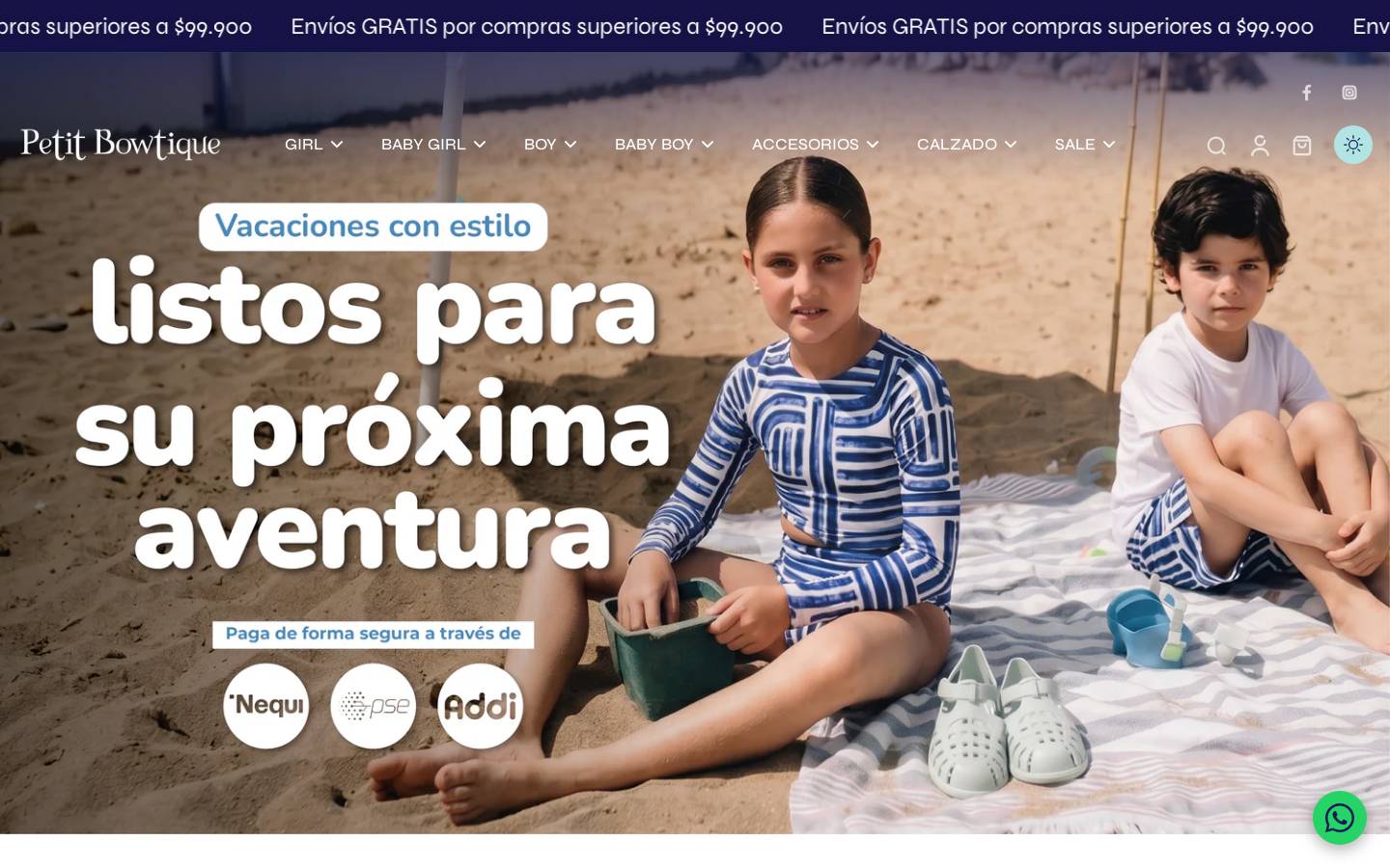 petitbowtique.com homepage screenshot