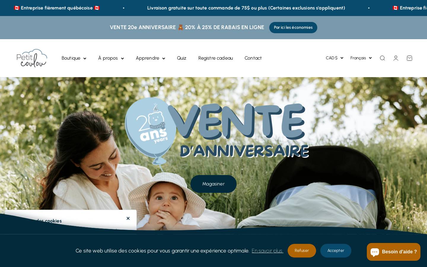 petitcoulou.com homepage screenshot