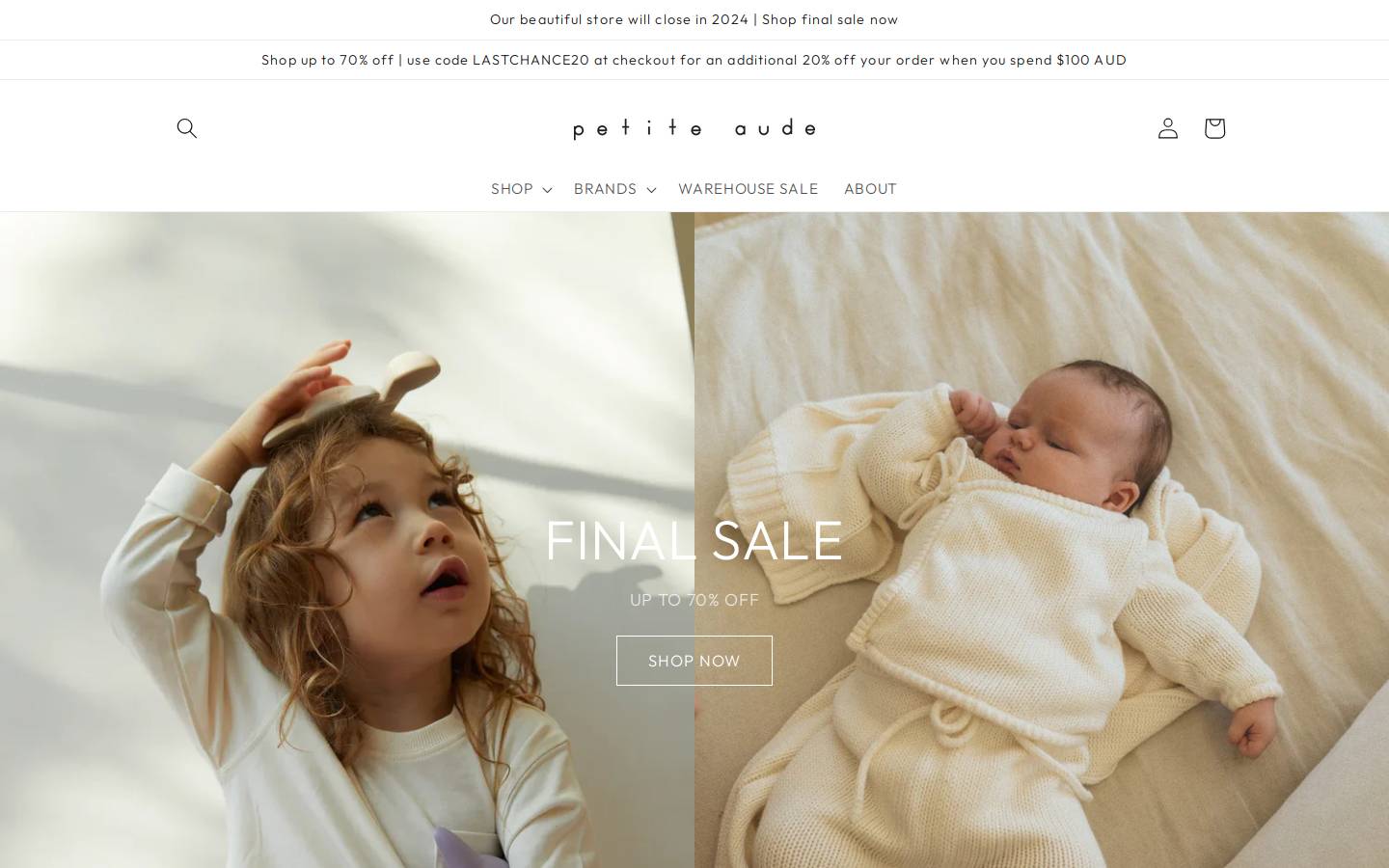 petite-aude.com.au homepage screenshot