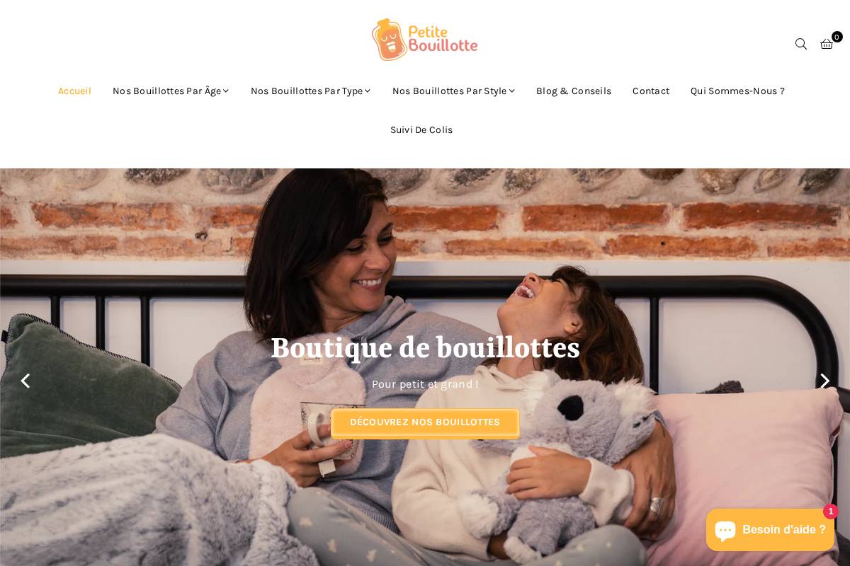 petite-bouillotte.com homepage screenshot