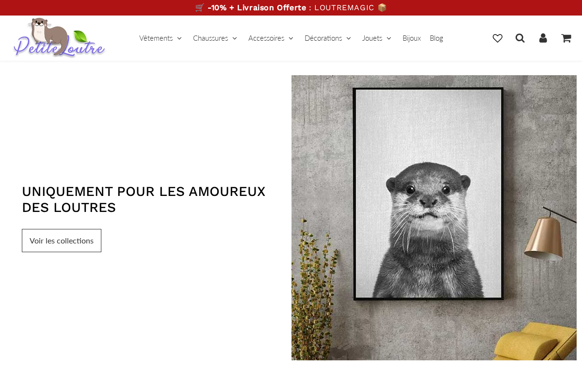Petite Loutre homepage screenshot