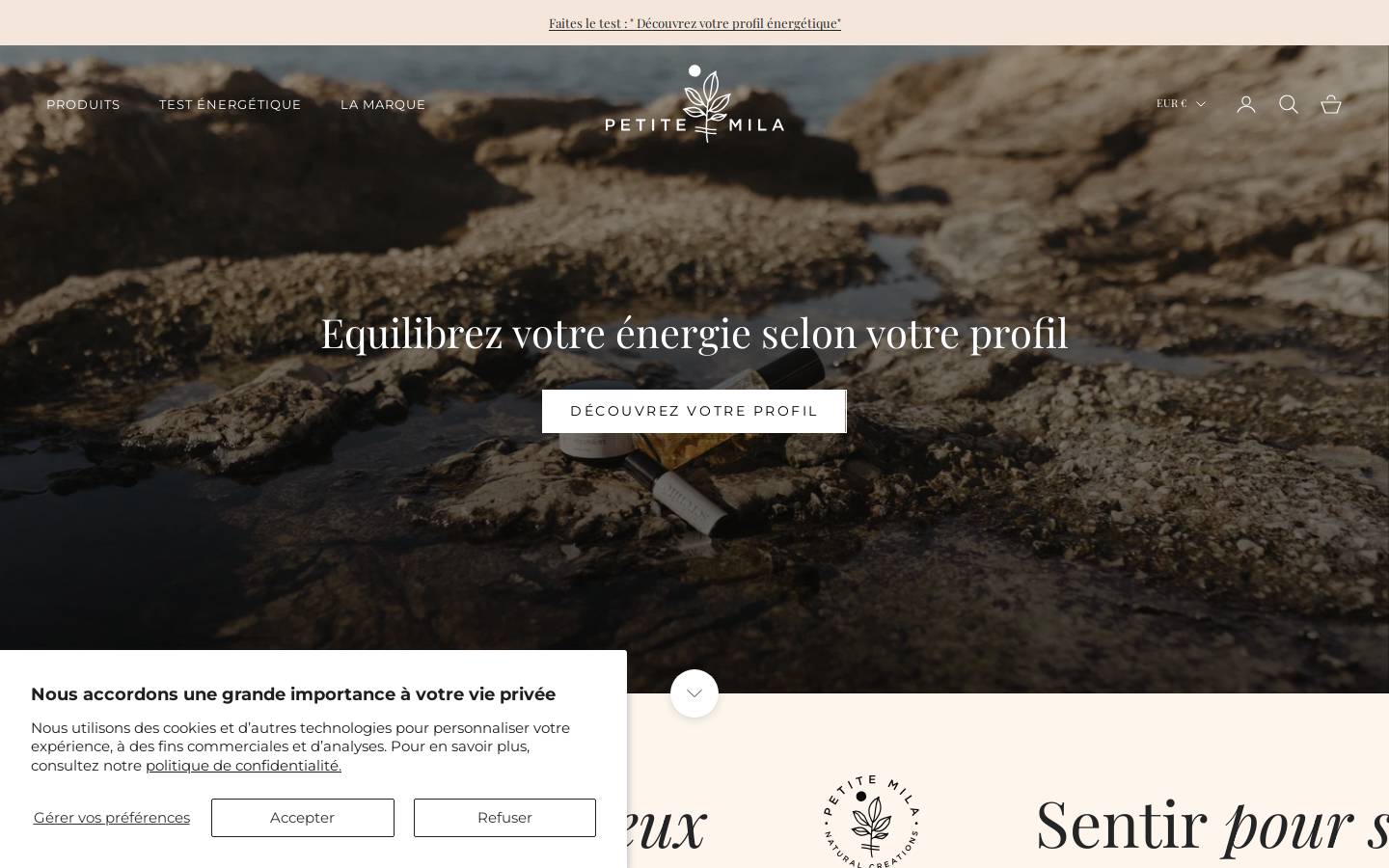 petite-mila.com homepage screenshot