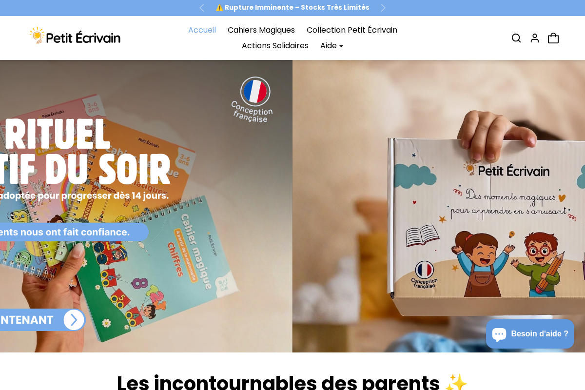 Petitecrivain homepage screenshot