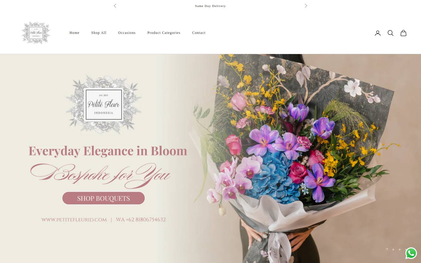 petitefleurid.com homepage screenshot