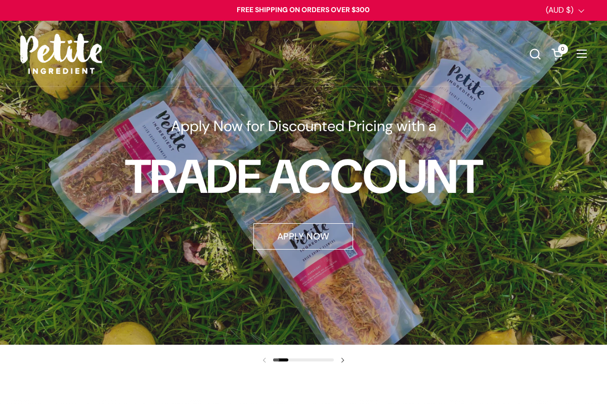 petiteingredient.com.au homepage screenshot