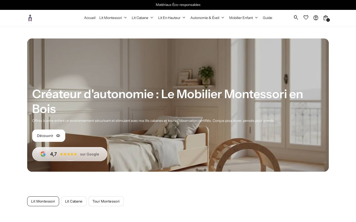 Petitemila homepage screenshot
