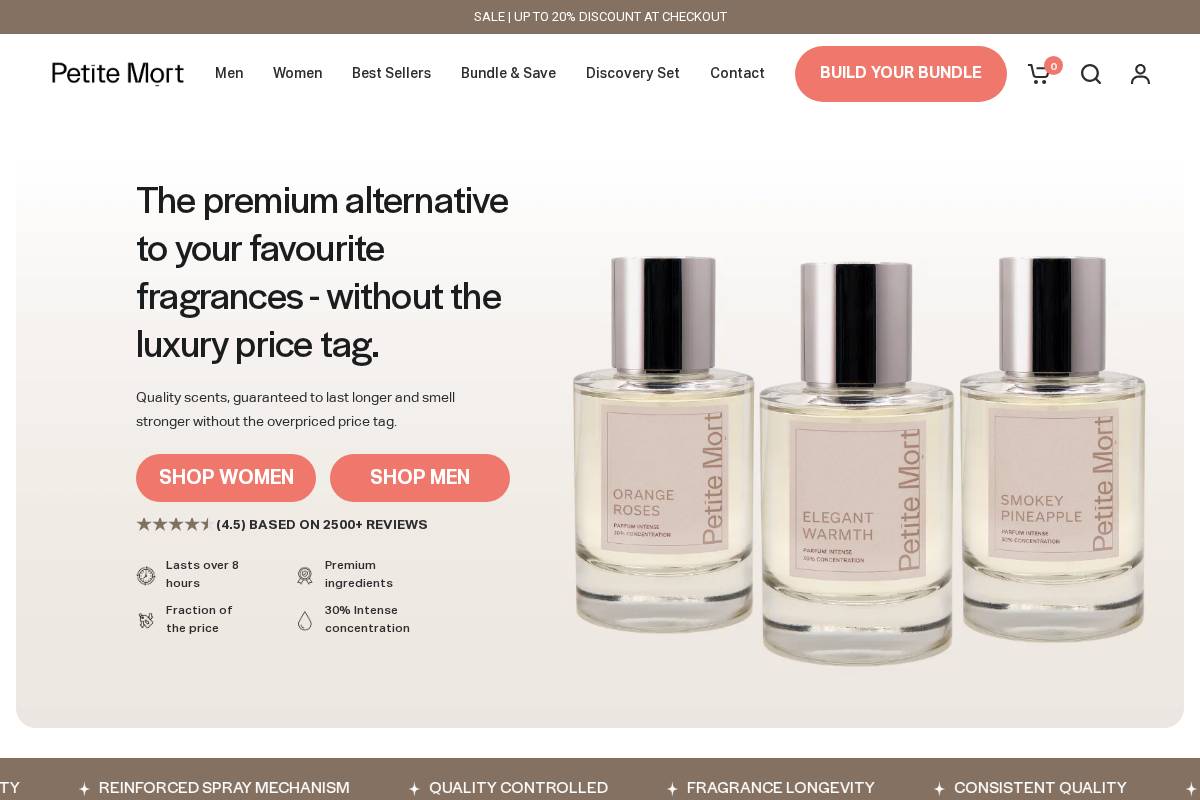 Petite Mort homepage screenshot